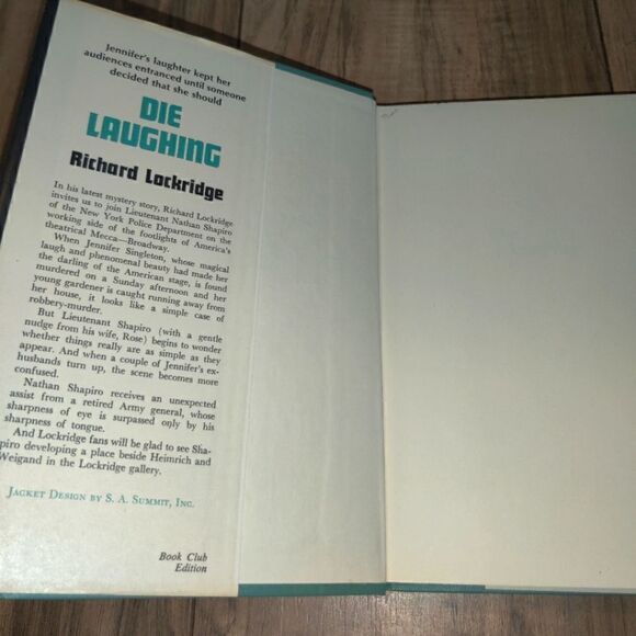Richard Lockridge DIE LAUGHING J.B. Lippincott Company c1969 - Picture 3 of 7
